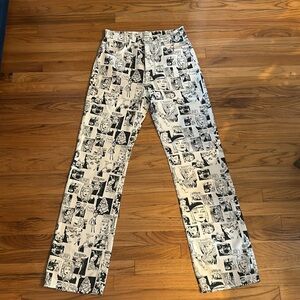 Reformation Jeans, high rise, long, newsprint. Women’s US size 28. Never worn